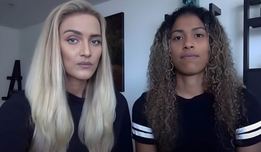 Layana White and Haley Videckis giving online interview