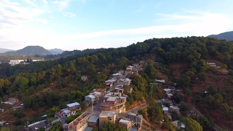 Drone view of the Uruapan in Mexico