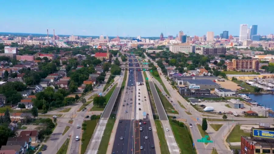 Milwaukee drone view