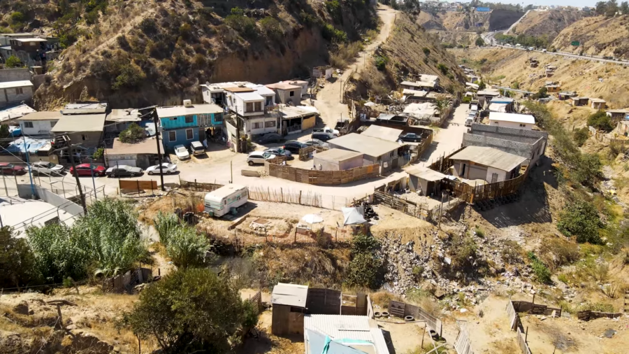 A hood in Tijuana, drone shot