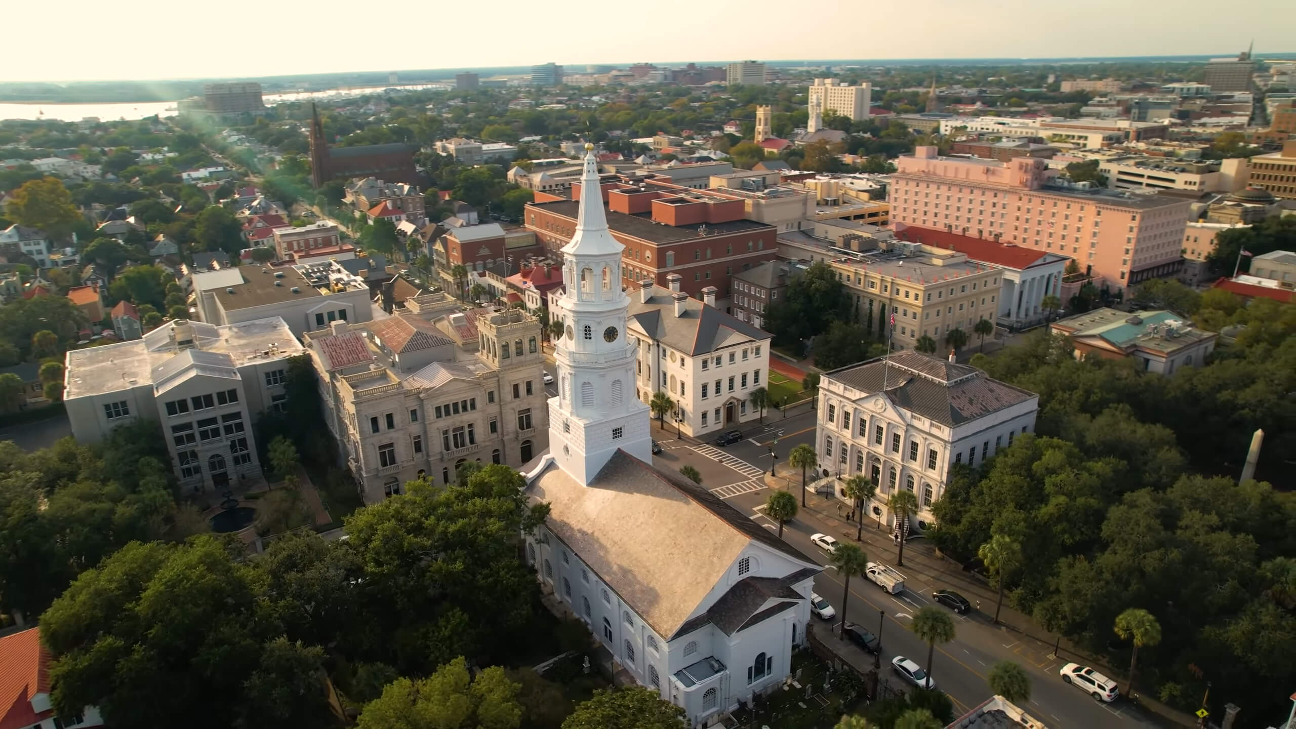 Charleston captured by drone