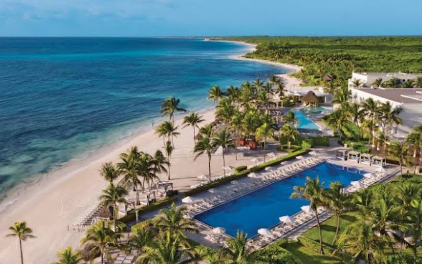 Aerial View of the Dreams Tulum Resort 