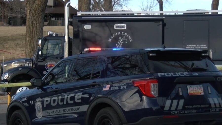 Police Officers Investigating a Crime Scene in Albuquerque