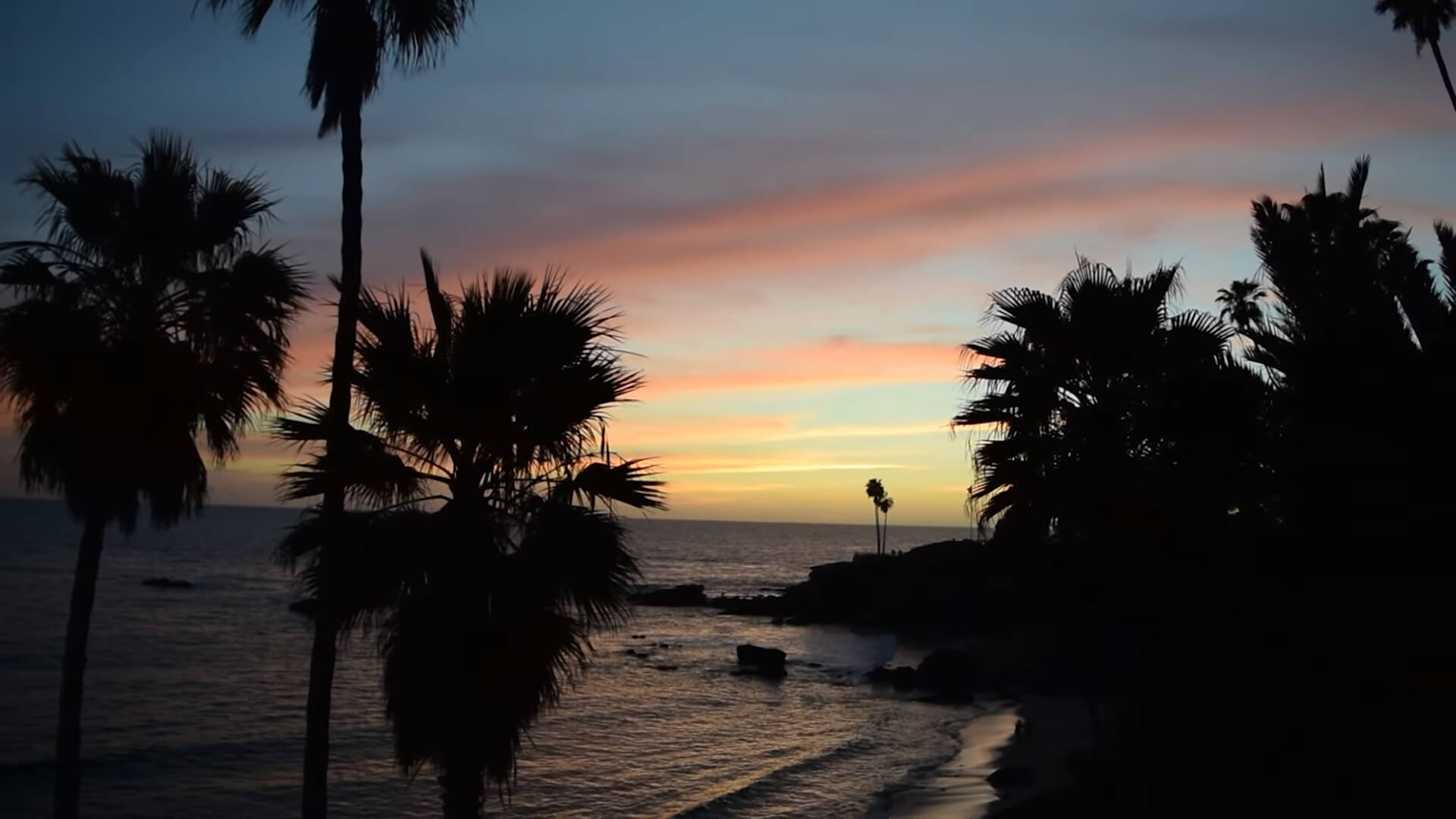 Sunset at Laguna Beach in California