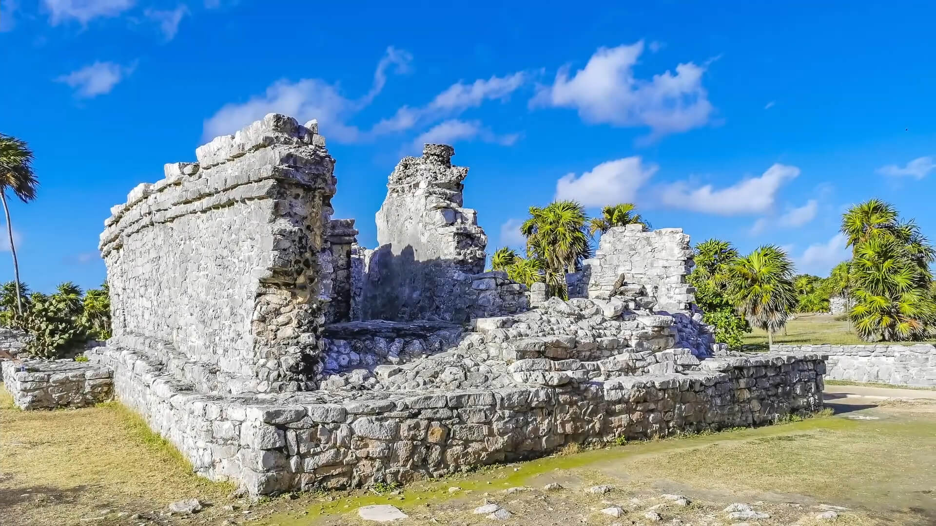 The ruins of a Mayan civilization city