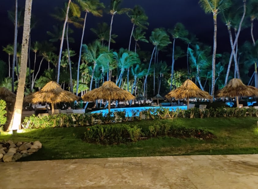 Melia Caribe Resort at night