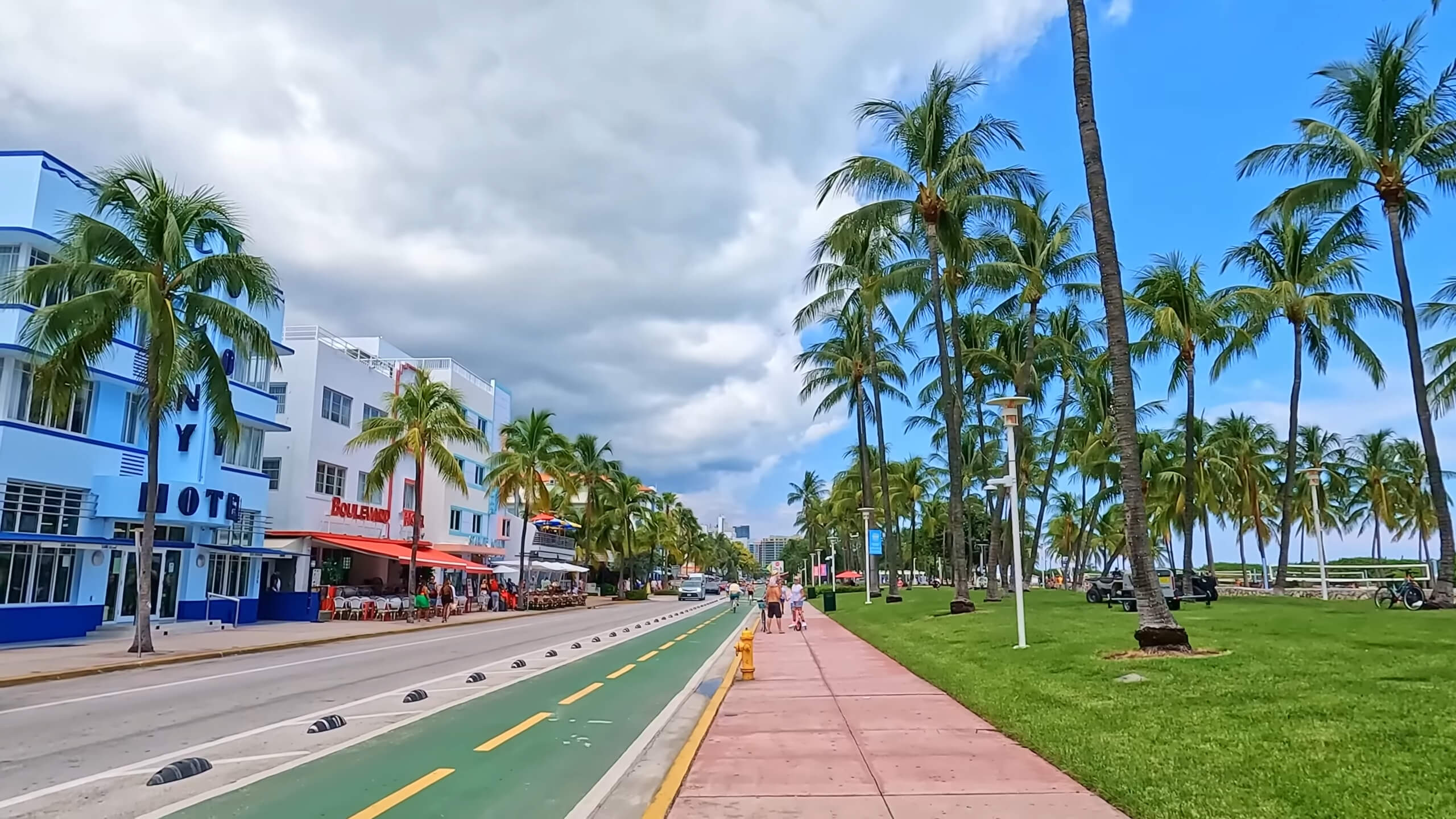 Walking along Nikki Beach in Miami