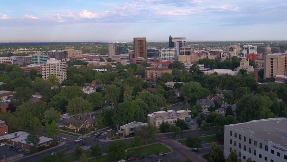 Boise city drone photo