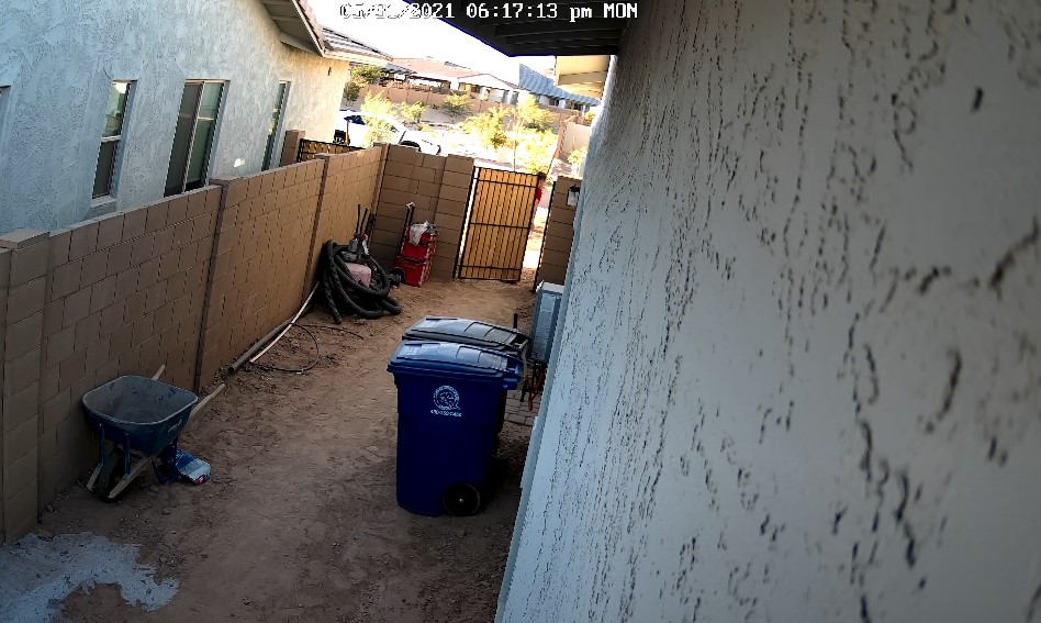 A view of the security camera footage