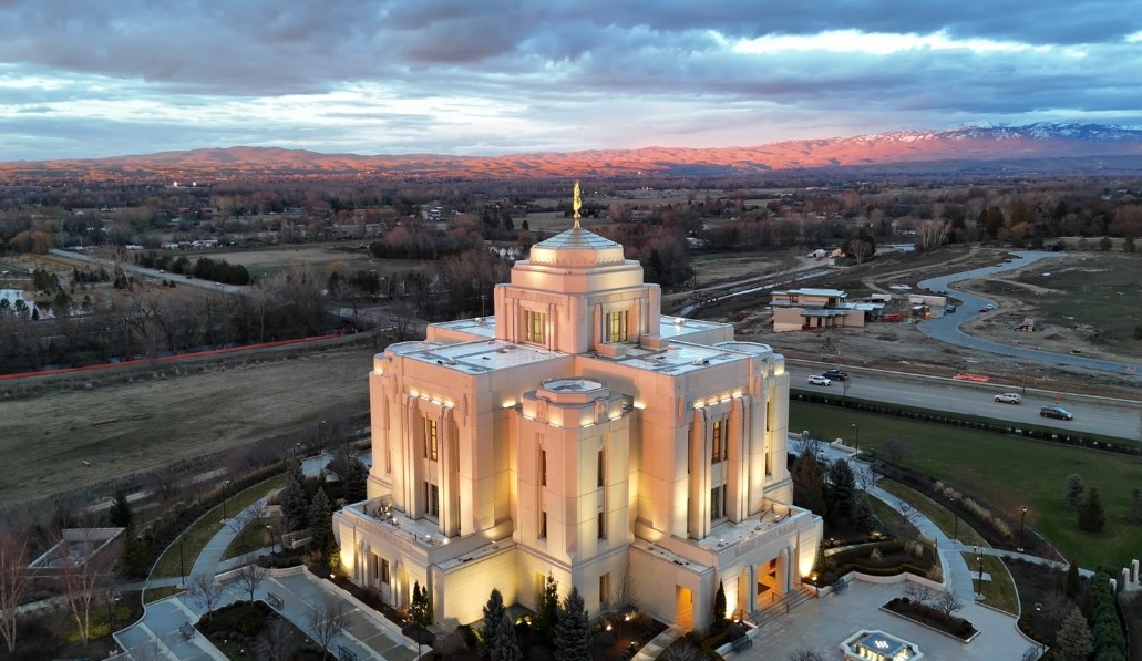 Aerial view of the Meridian Idaho Temple