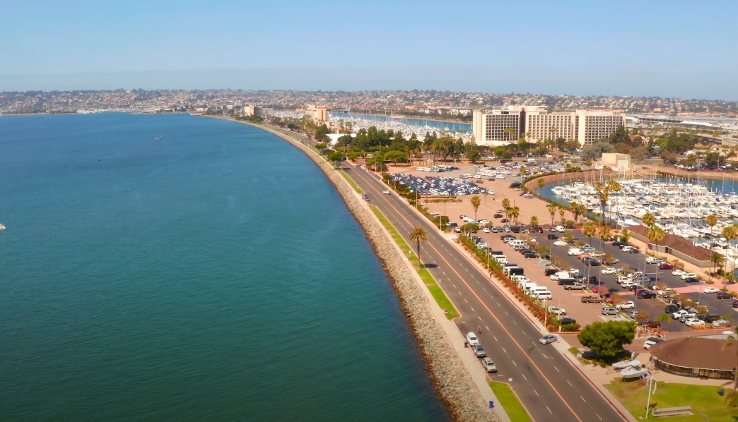 Aerial view of San Diego