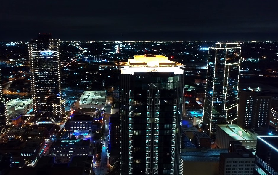 Dallas Fort Worth at night