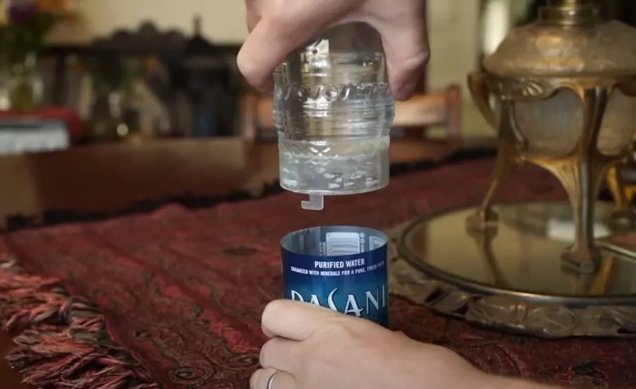 A water bottle used as a secret safe