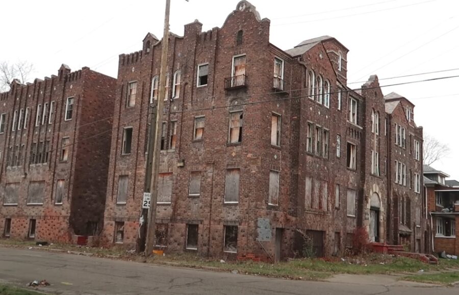 Old building in Van Steuban, Detroit