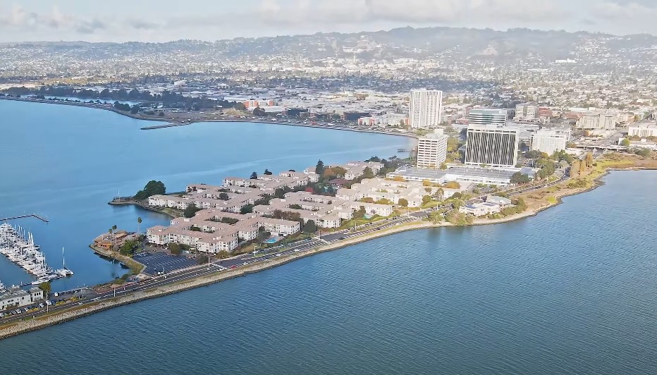 Aerial view of Emeryville, California