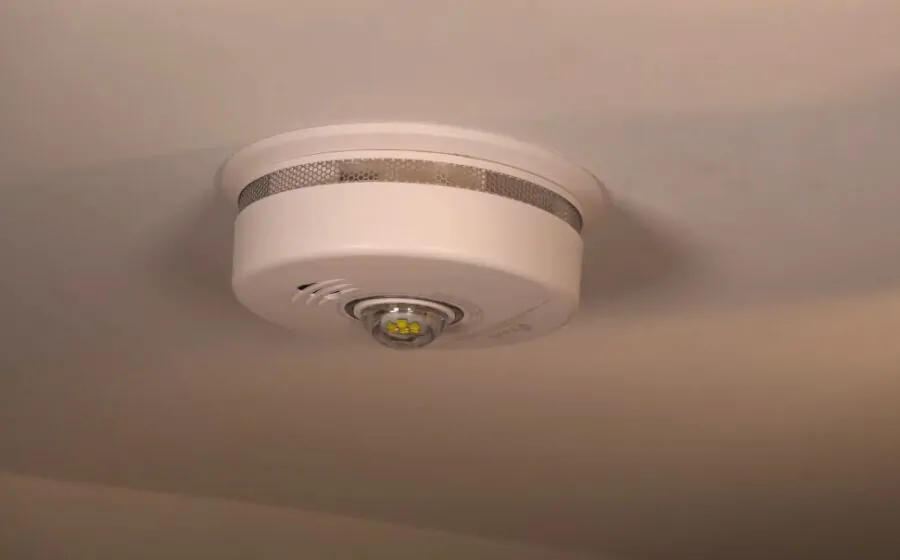 Smoke detector on a ceiling