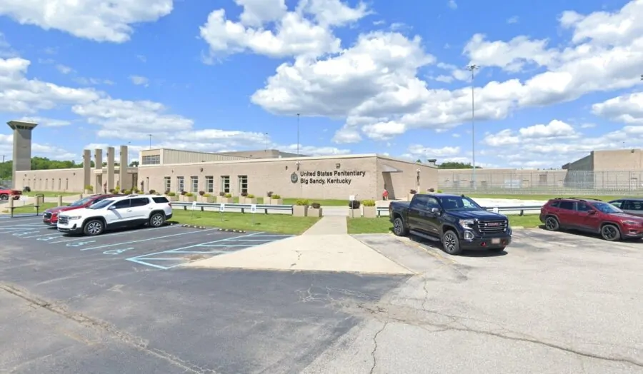 Big Sandy prison photographed from the parking