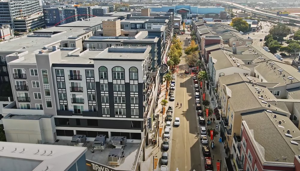 Aerial view of the Emeryville, CA