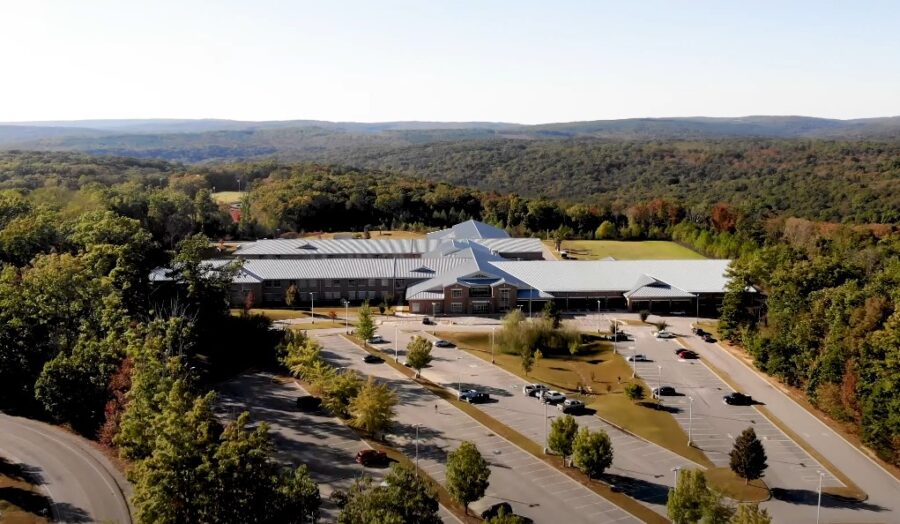 Aerial view of Signal Mountain