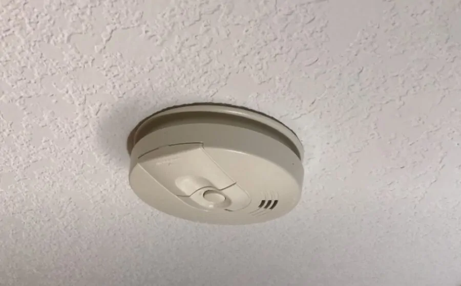 Smoke detector in a house