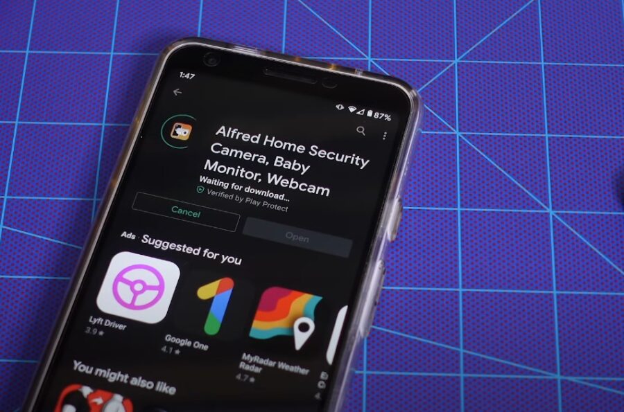 Alfred Home Security app on GooglePlay