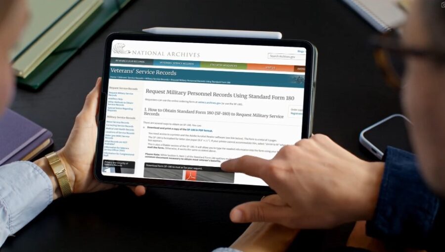 Digital access to military records, guided by clear instructions