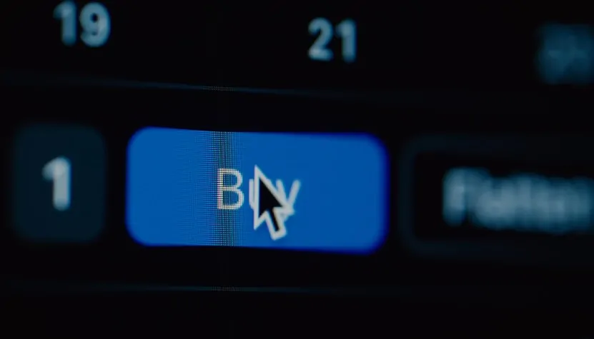 Mouse cursos hovers the blue BUY button