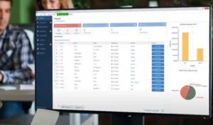 A comprehensive inventory management system, displaying equipment details, due dates, and associated actions
