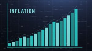 A bar graph illustrating the rising trend of inflation