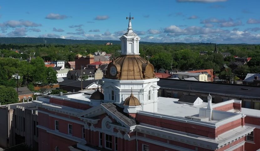 A commanding view of the courthouse in West Virginia