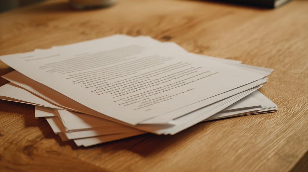 Legal documents on wooden desk symbolizing the difference between civil and criminal cases