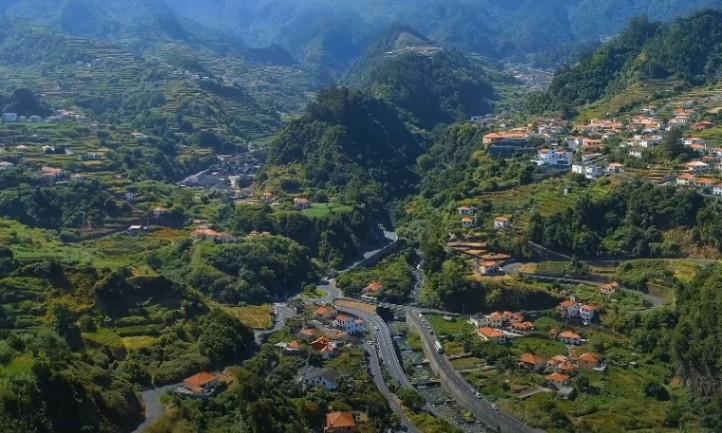 Aerial view of the village of in Portugal