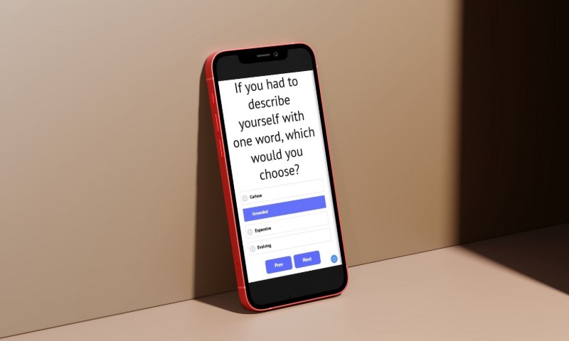 Am I nonbinary quiz displayed on a mobile phone