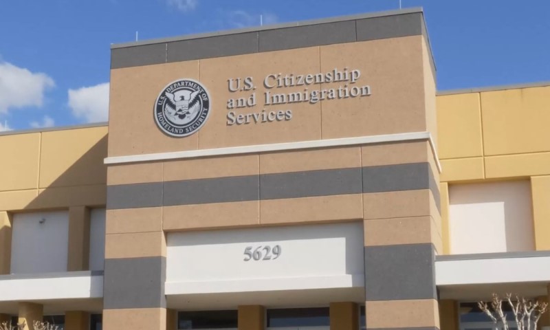 USCIS building, pictured from the outside