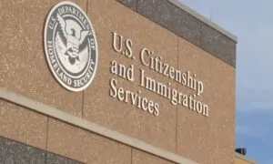 US Citizenship and Immigration Services logo featuring an eagle and shield