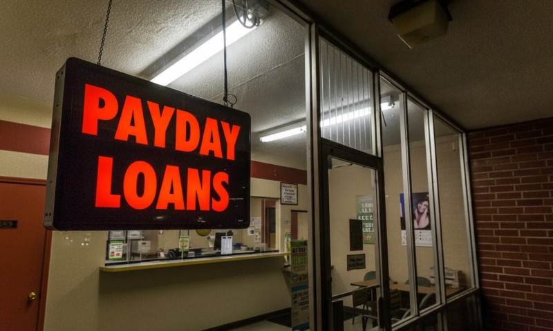 Payday loans are depicted as a poor financial choice