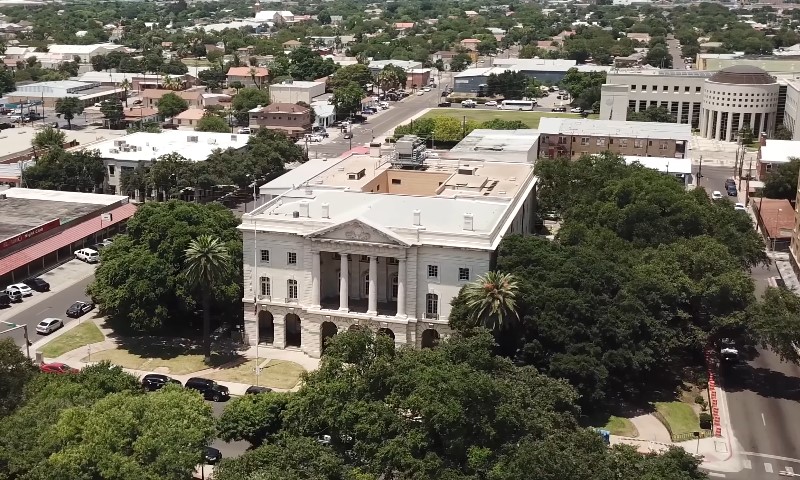 Drone view of Laredo city in Texas