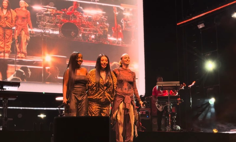 Sugababes performing live at the concert stage
