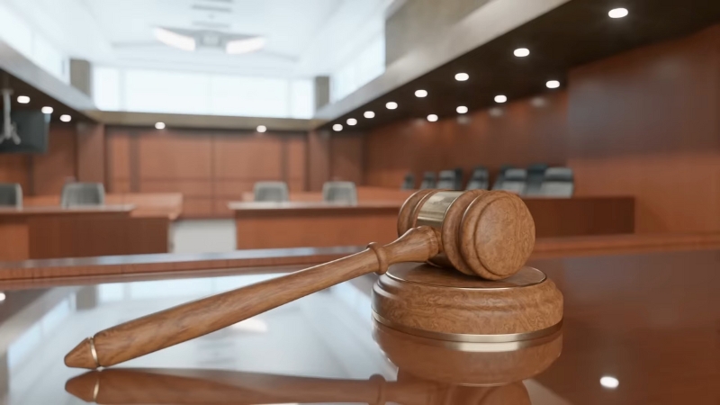 A judge’s gavel resting in a courtroom, representing corporate law and governance under Delaware’s legal system
