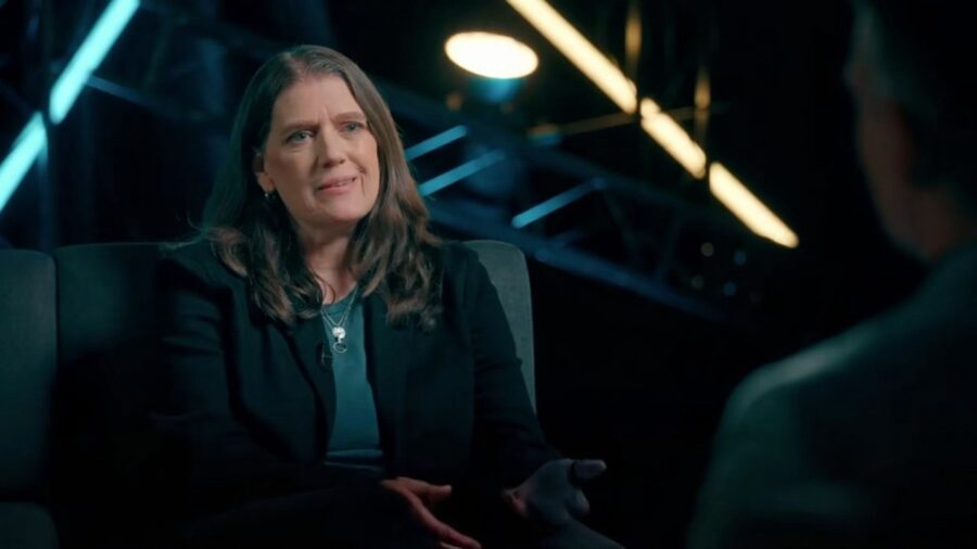 Mary L. Trump talks during an interview