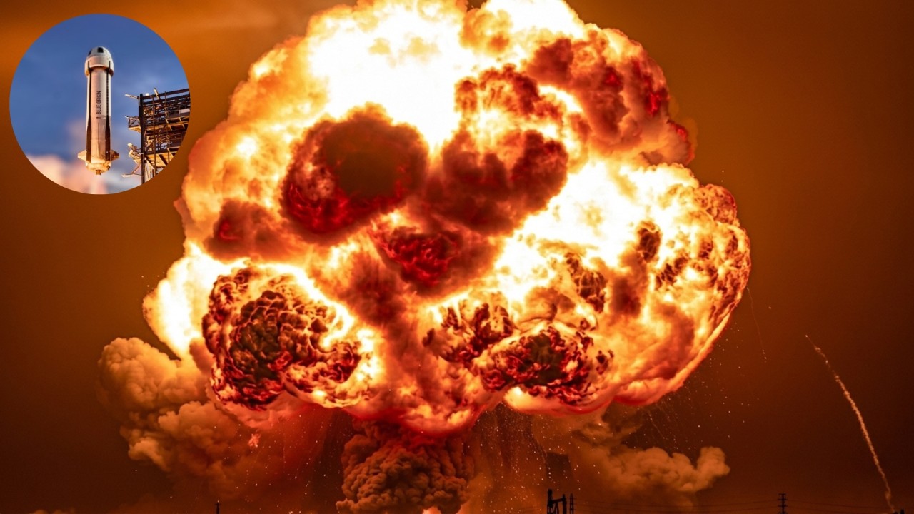 Dramatic Test Failure as Blue Origin Rocket Explodes in Florida