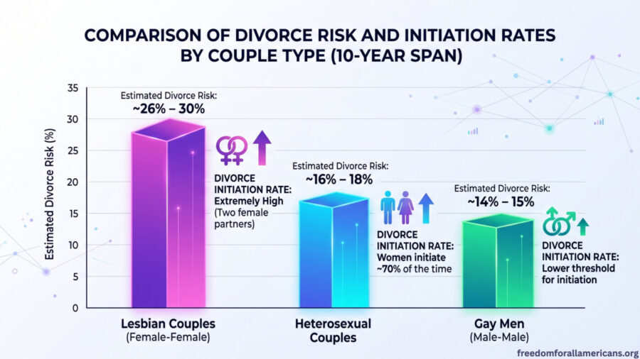 Lesbian Divorce Rates graph chart