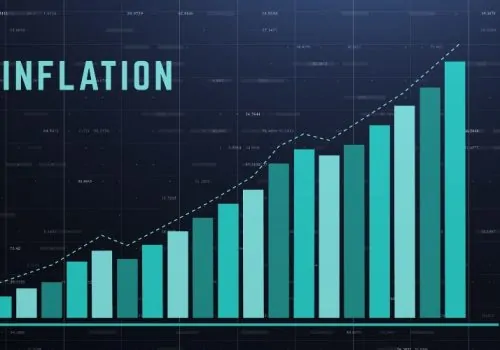 A bar graph illustrating the rising trend of inflation